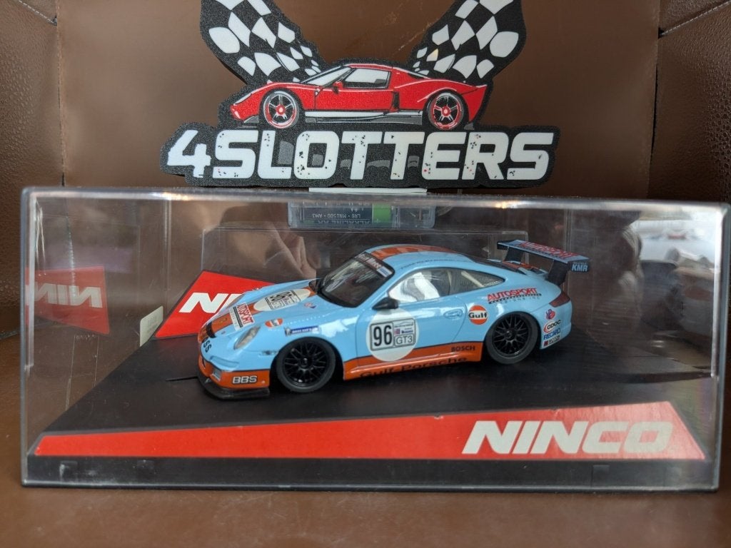 Ninco Porsche 997 GT3 #96 Gulf Kelly Mos Racing, Enlèvement ou Envoi, Utilisé