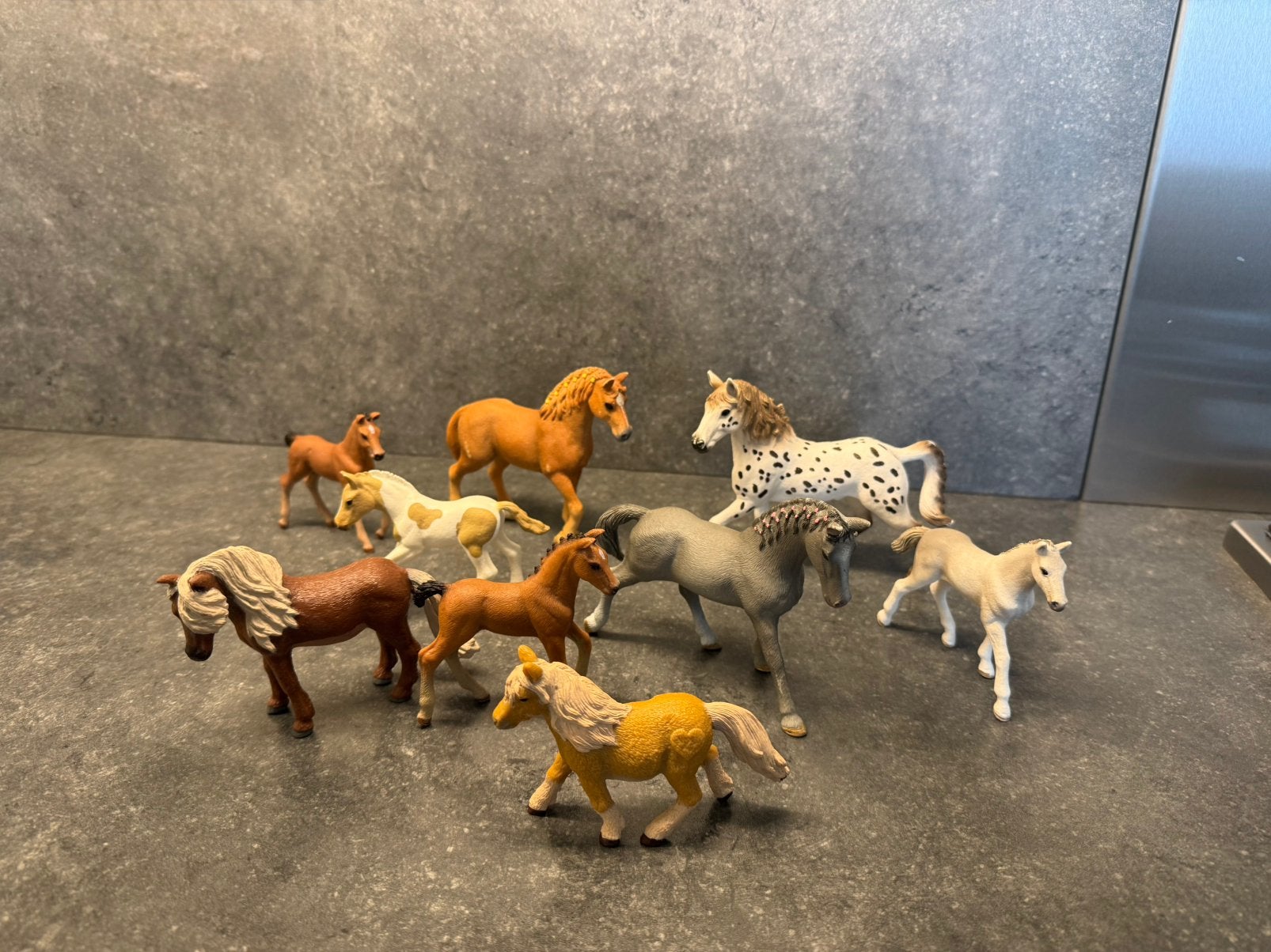 9 Schleich paarden, Ophalen of Verzenden, Gebruikt, Paard, Beeldje of Figuurtje