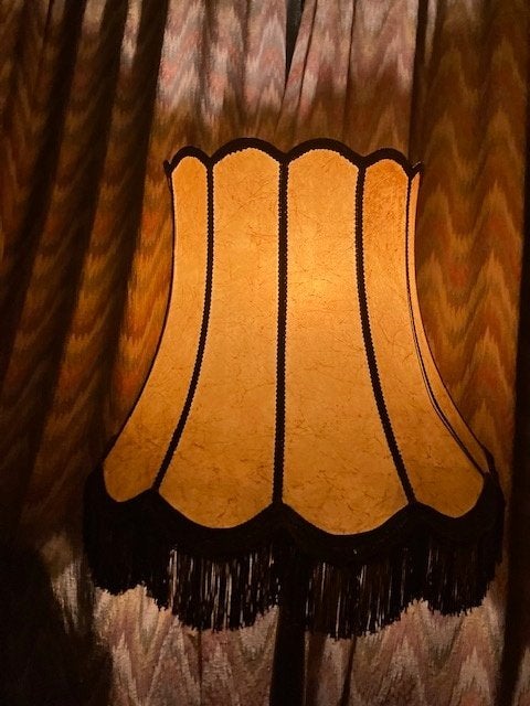 OUDE LAMPEKAP. SCHEMERLAMP. GOEDE STAAT., Gebruikt, Overige materialen, E27 (groot), Handgemaakt