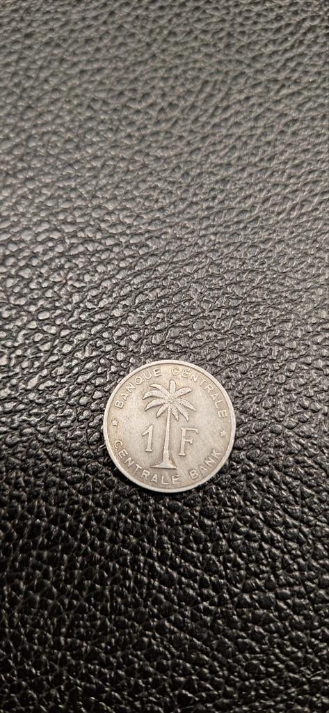 2#     Belgisch congo Rwanda -Urundi 1 frank 1959, Ophalen of Verzenden