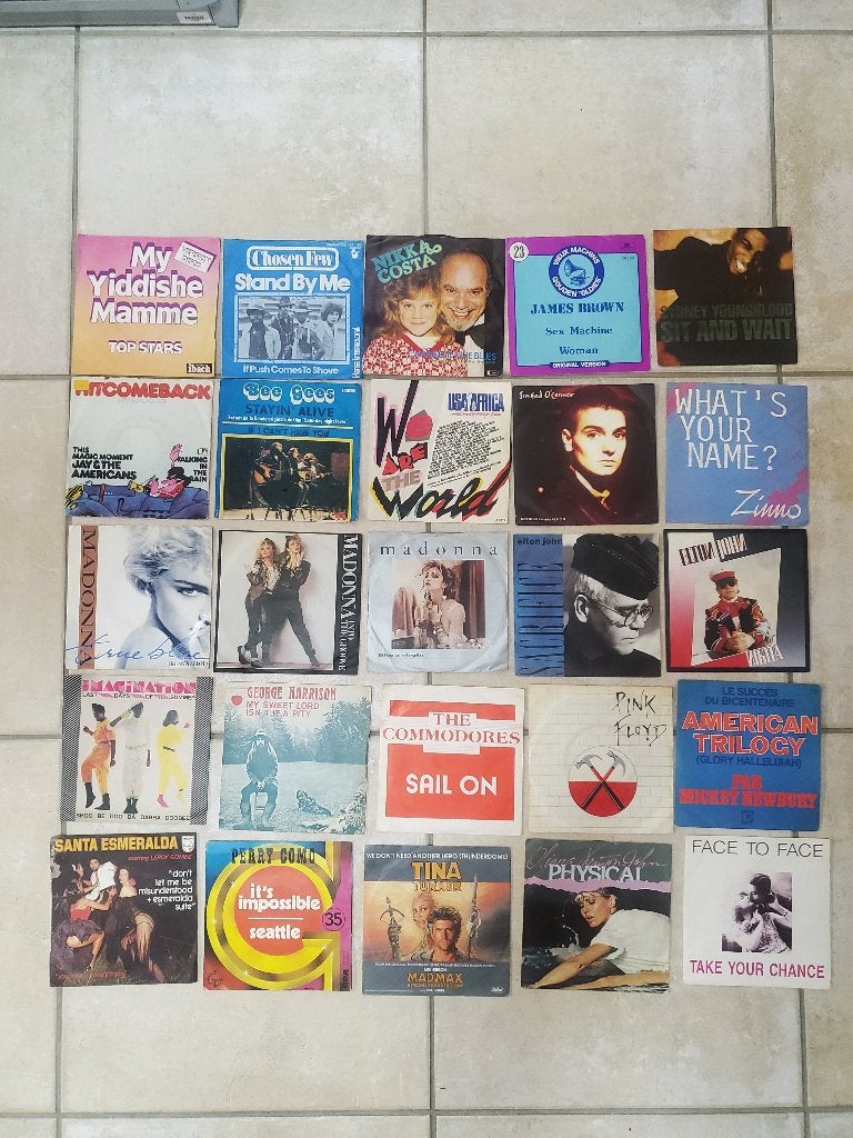 Lot de 25 disques 45T  anglais bien côté, Enlèvement ou Envoi, Utilisé