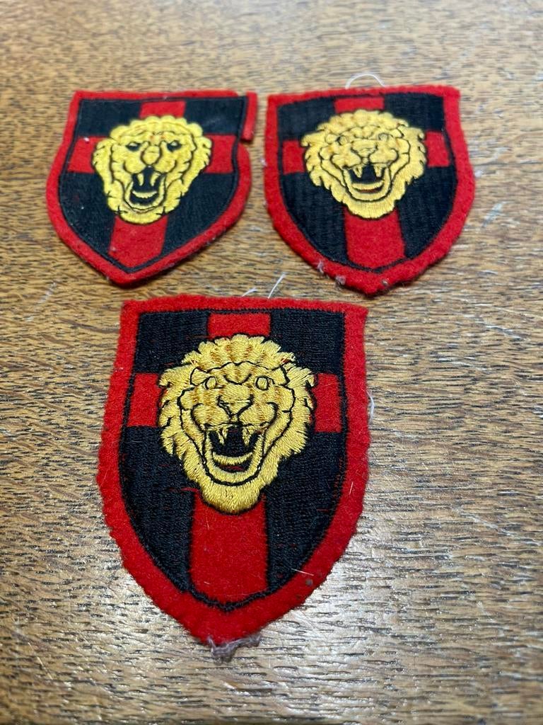BE abl 1e Infanteriedivisie mouw patches, Verzenden, Landmacht, Embleem of Badge