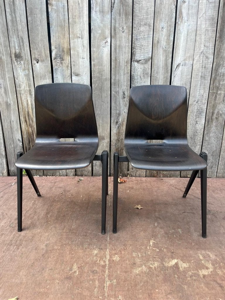 Chaises à trois places Galvanitas S22 (30 en stock), Maison & Meubles, Bois, Enlèvement ou Envoi, Brun, Vintage Design