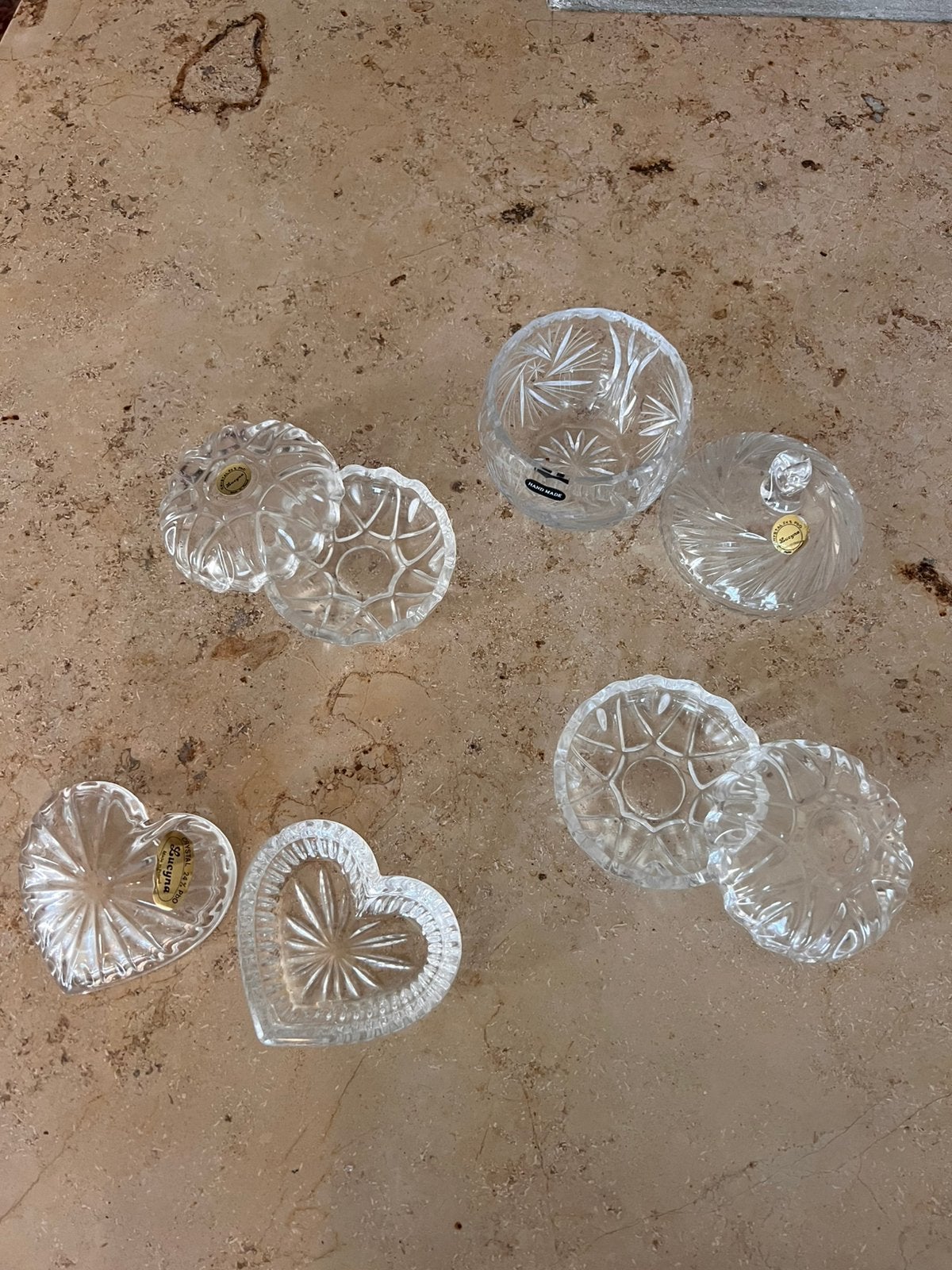 4x kristallen bonbonnières Lucyna–24% Loodkristal (Handmade), Enlèvement