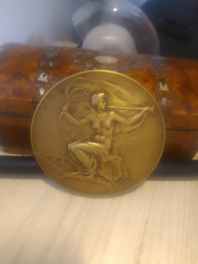 Medaille Expo universelle de Liege 1905, Postzegels en Munten, Penningen en Medailles, Ophalen of Verzenden