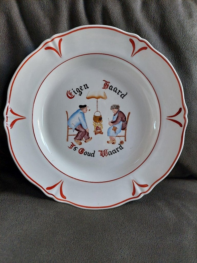 oud wandbord met Vlaamse spreuk, Ophalen of Verzenden