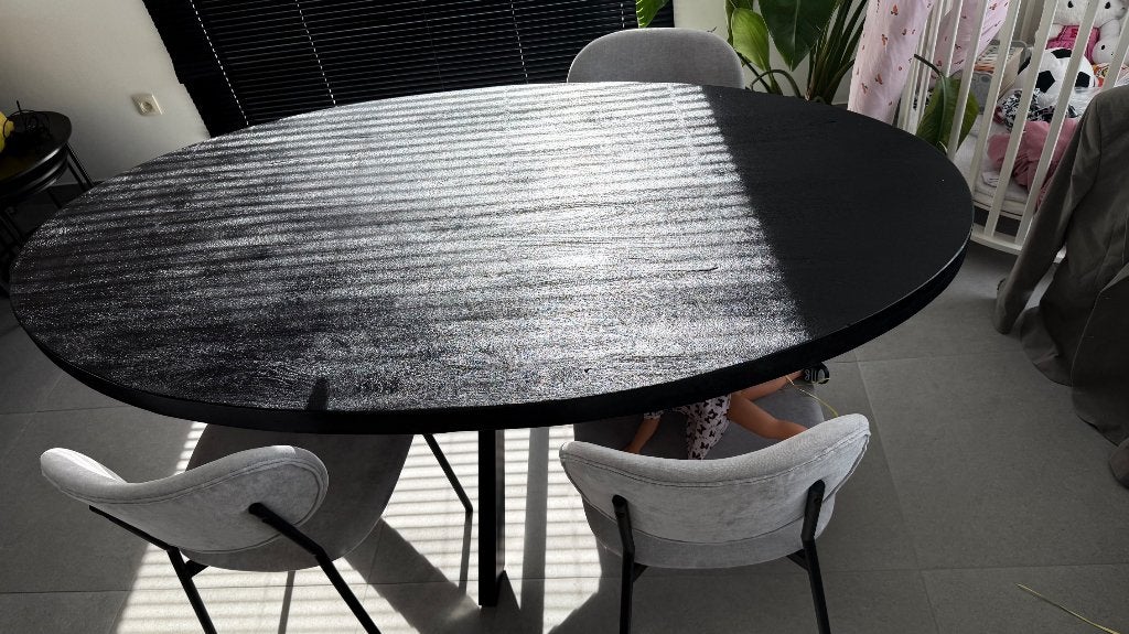 Tafel met 6 stoelen, Ophalen, Zo goed als nieuw, Ovaal, Overige materialen