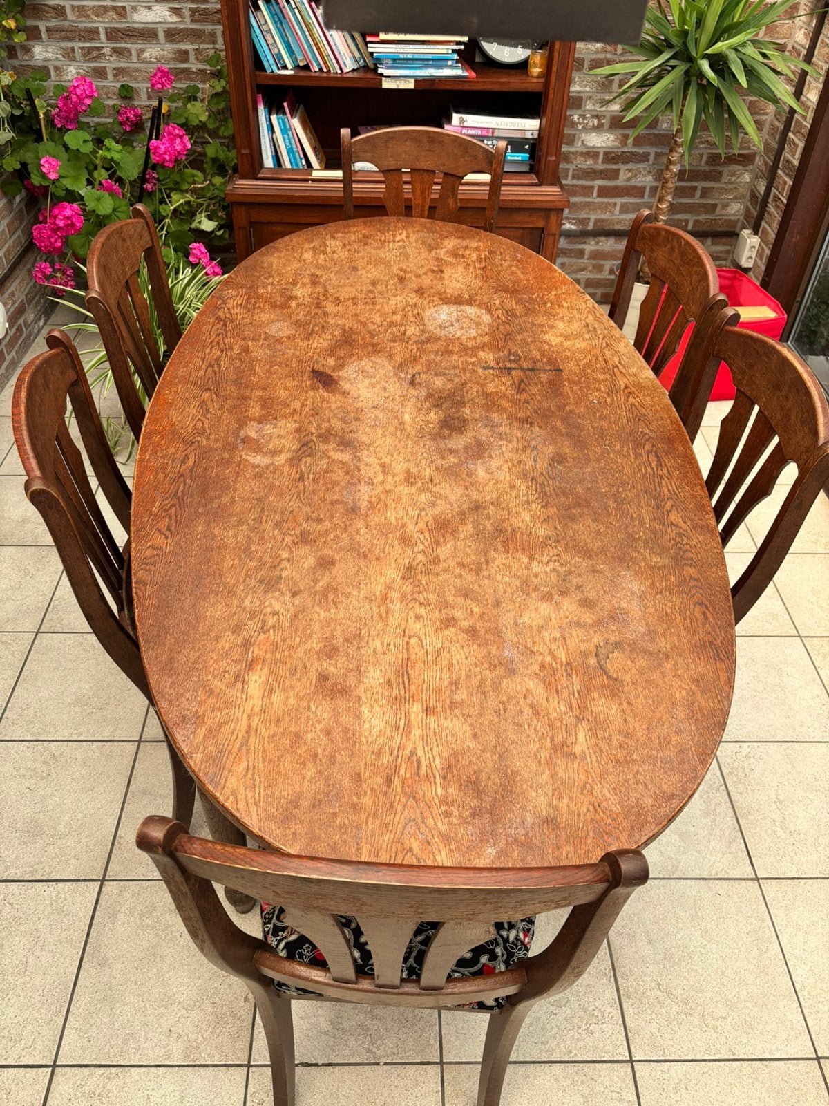 Eettafel 100x180 cm met stoelen, Ophalen