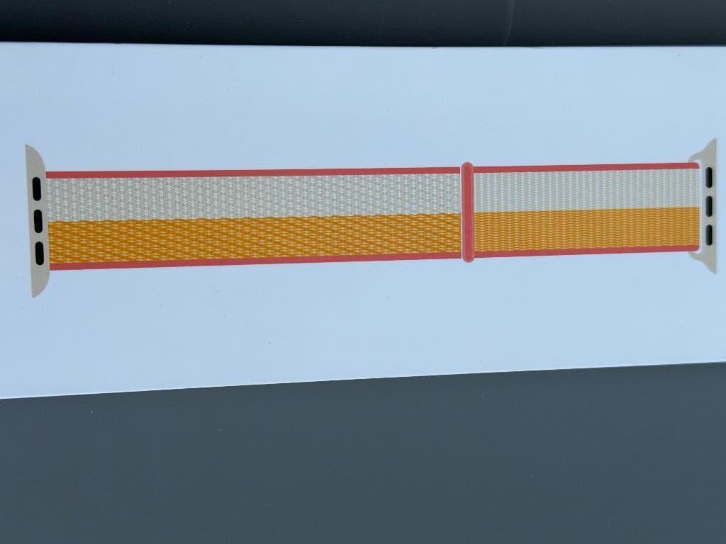 Originele Apple Watch Sport Loop 45mm Maize/White - Nieuw, Enlèvement, Neuf, Sangle, Apple
