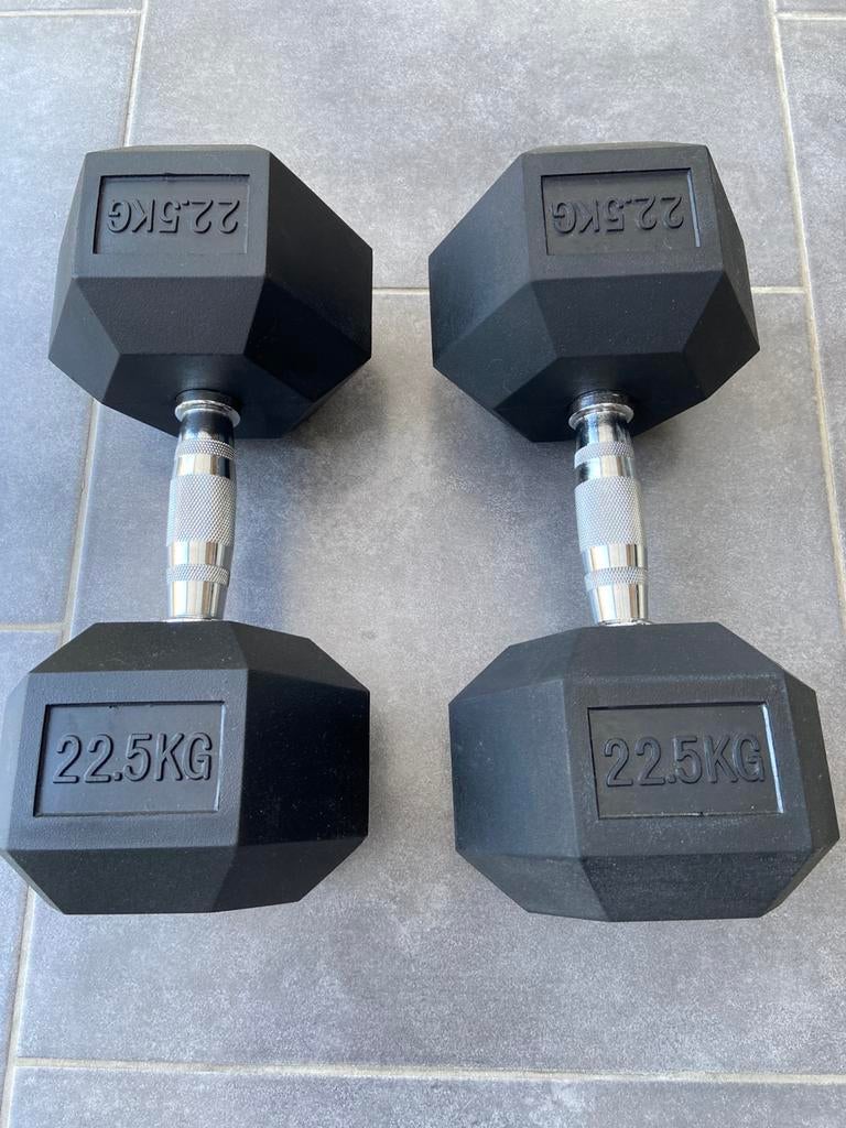 Hexagonale dumbells 22,5kg nieuw, Ophalen, Nieuw