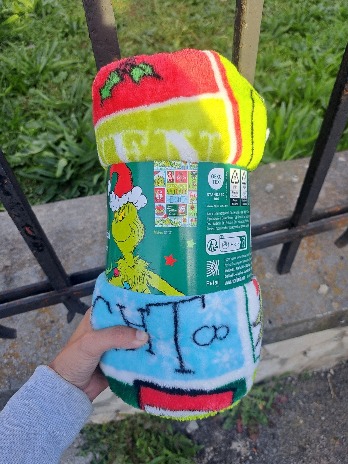 plaid grinch BD, Enlèvement ou Envoi, 130 cm, Bleu, 160 cm
