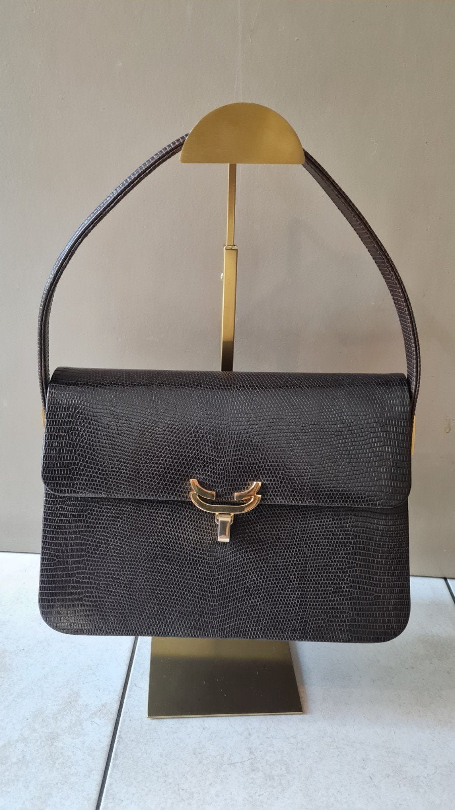 prachtige vintage LEZARD  handtas, Ophalen of Verzenden, Handtas