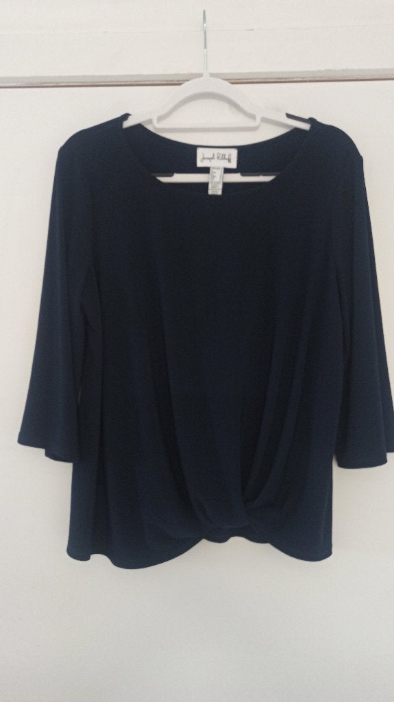 Joseph Ribkoff damesblouse  donkerblauw  3/4 mouwen maat S, Enlèvement ou Envoi, Taille 36 (S), Joseph Ribkoff, Comme neuf