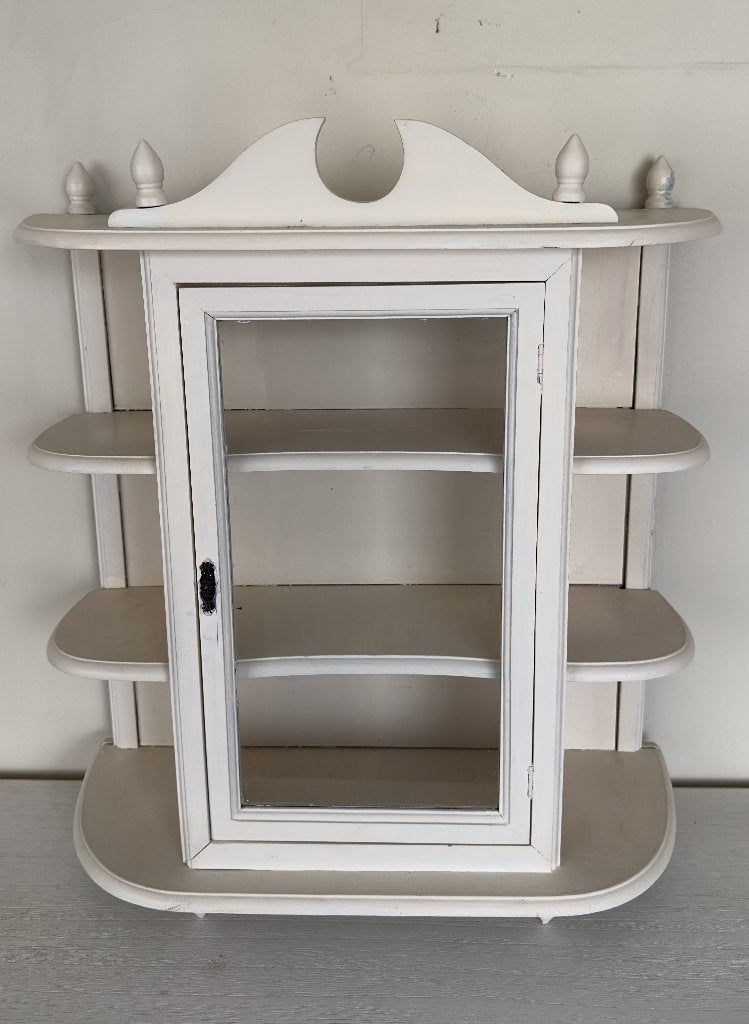 witte vitrinekastje, Moins de 25 cm, Moins de 100 cm, Enlèvement, Utilisé