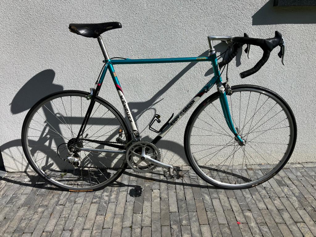 retro koersfiets Eddy Merckx, Fietsen en Brommers, Fietsen | Racefietsen, 28 inch, Gebruikt, Staal, Velgrem