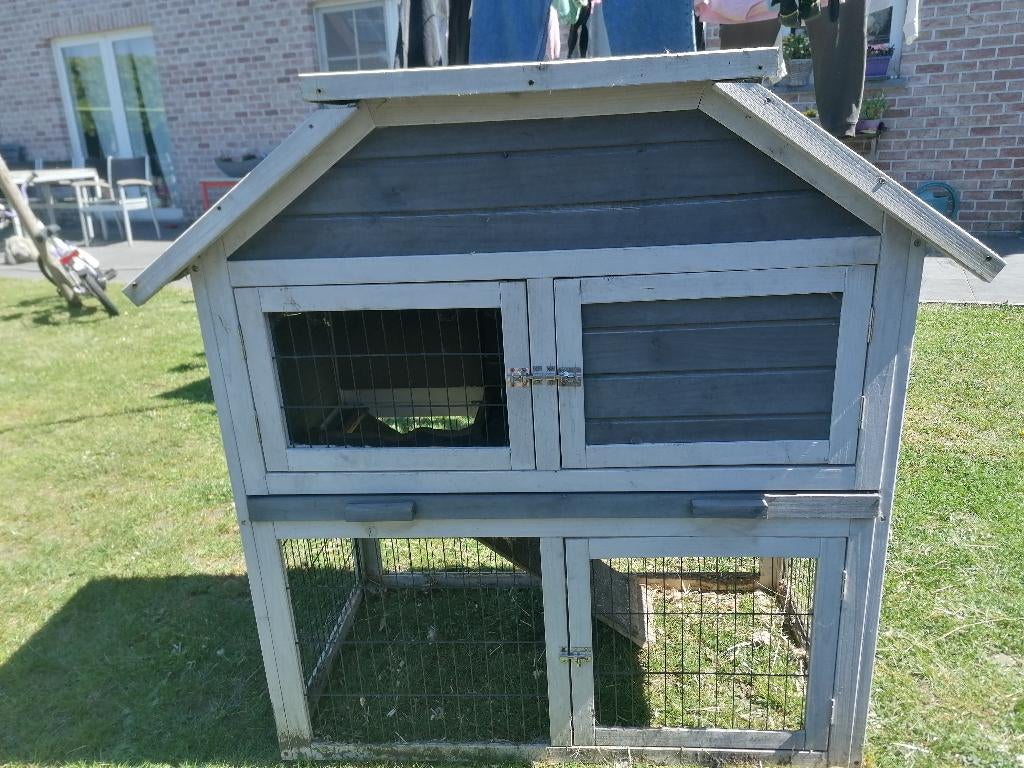 Konijnenhok goede staat, Ophalen, Gebruikt, 90 cm of meer, Konijn