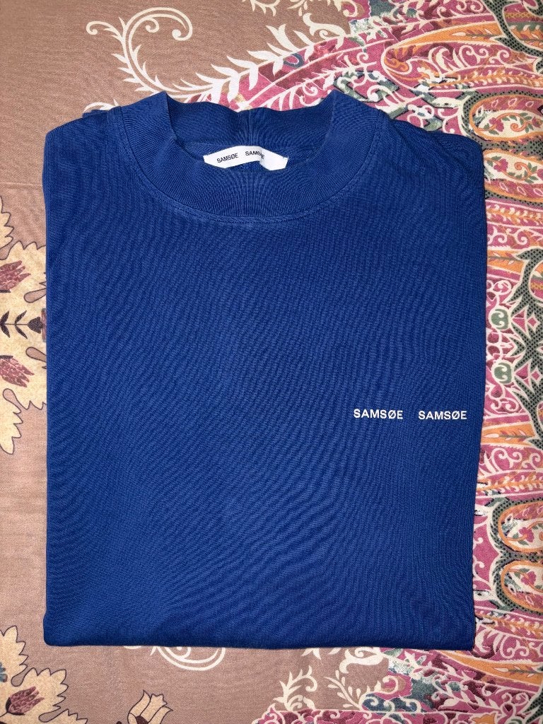 Samsoe Samsoe T-shirt, Maat 52/54 (L), Blauw, Samsoe Samsoe, Ophalen of Verzenden