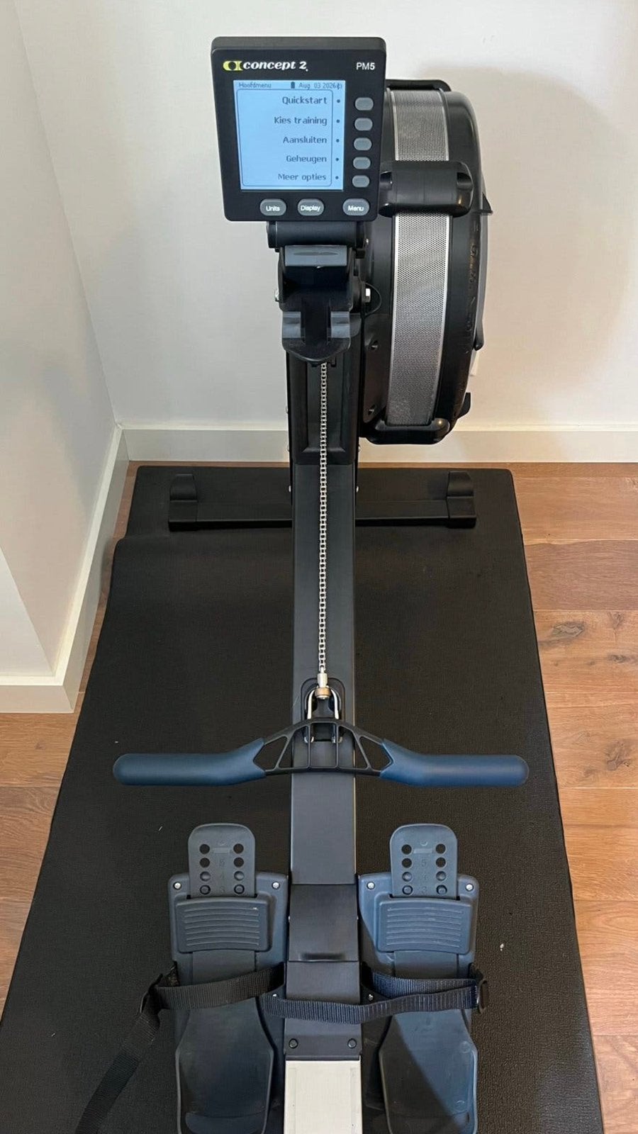 Concept 2 roeitrainer/Model D/PM5, Sport en Fitness, Fitnessapparatuur, Ophalen, Overige materialen, Benen, Zo goed als nieuw