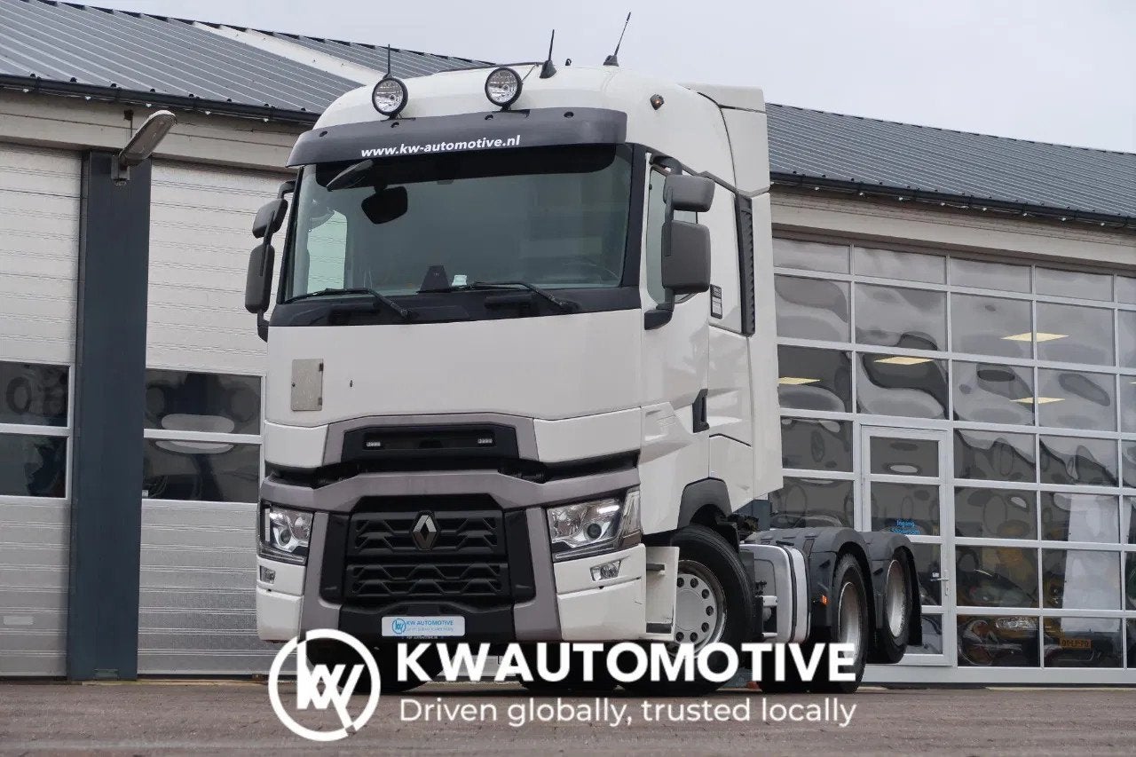 Renault T520 6x2/ RETARDER/ FULL AIR/ HYDRAULICS/ BOOGIE, Auto's, Vrachtwagens, Automaat, Mistlampen, Euro 6, 520 pk