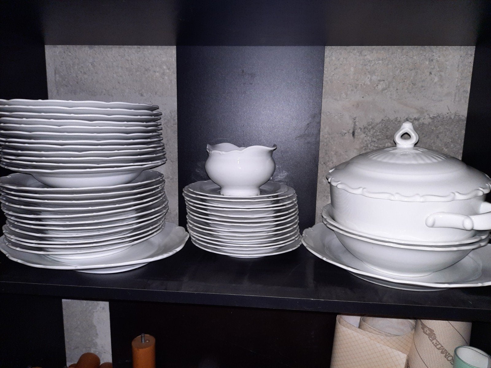 service en porcelaine blanc, Antiquités & Art, Enlèvement