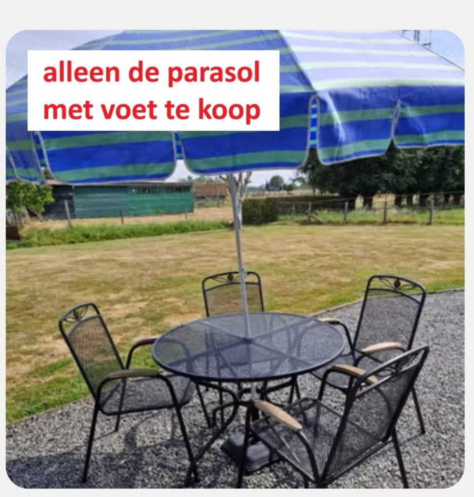 Parasol met voet, Tuin en Terras, Parasols, Ophalen, Gebruikt, 2 tot 3 meter, Stokparasol
