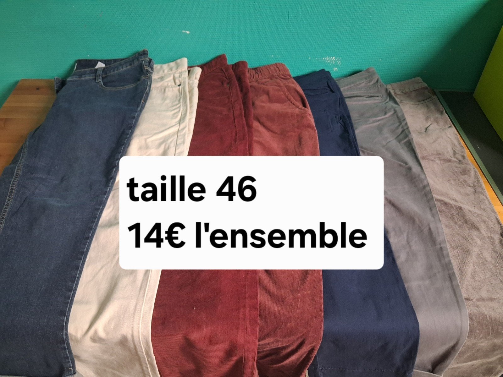 lot de pantalons taille 46, Enlèvement