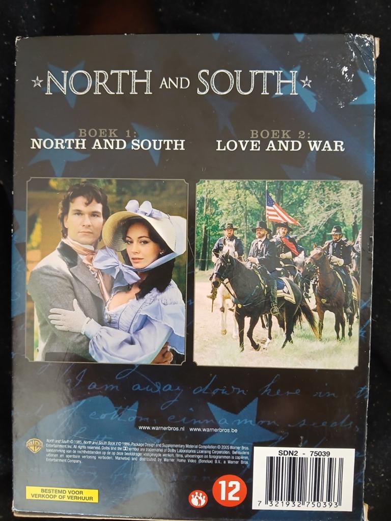 NORTH AND SOUTH  boek 1 en 2 dvd box, Ophalen of Verzenden