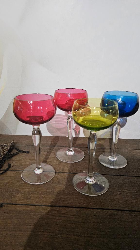 Ensemble de 4 verres à vin roemer VAL SAINT LAMBERT, Ophalen