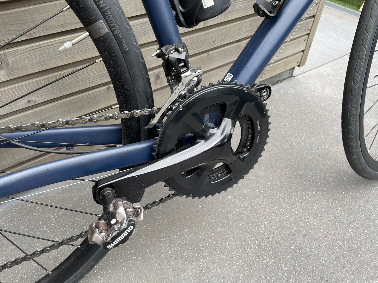Mooie alu koersfiets mat blauw met shimanogroep 105, Fietsen en Brommers, 28 inch, 10 tot 15 versnellingen, Zo goed als nieuw