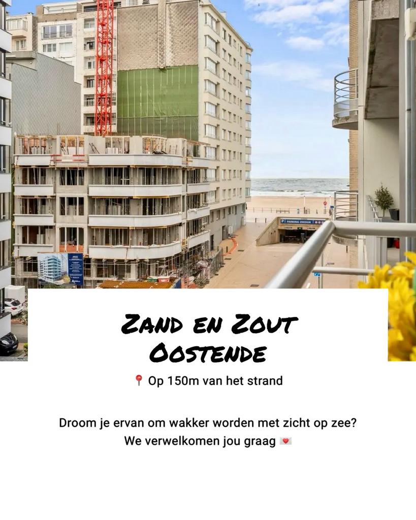 Vakantieappartement Oostende zijdelings zeezicht 2 slpk