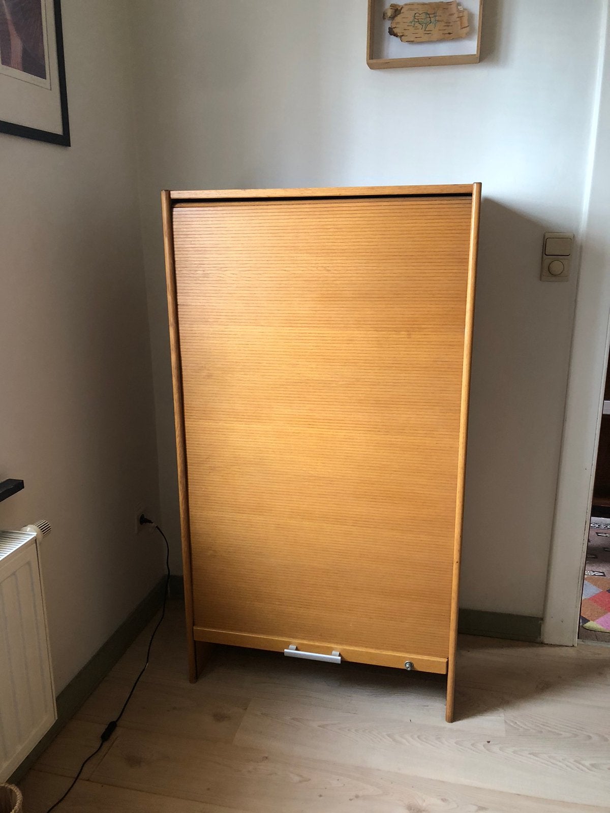 Houten roldeurkast, Huis en Inrichting, Ophalen, Gebruikt, 100 tot 150 cm, 50 tot 100 cm