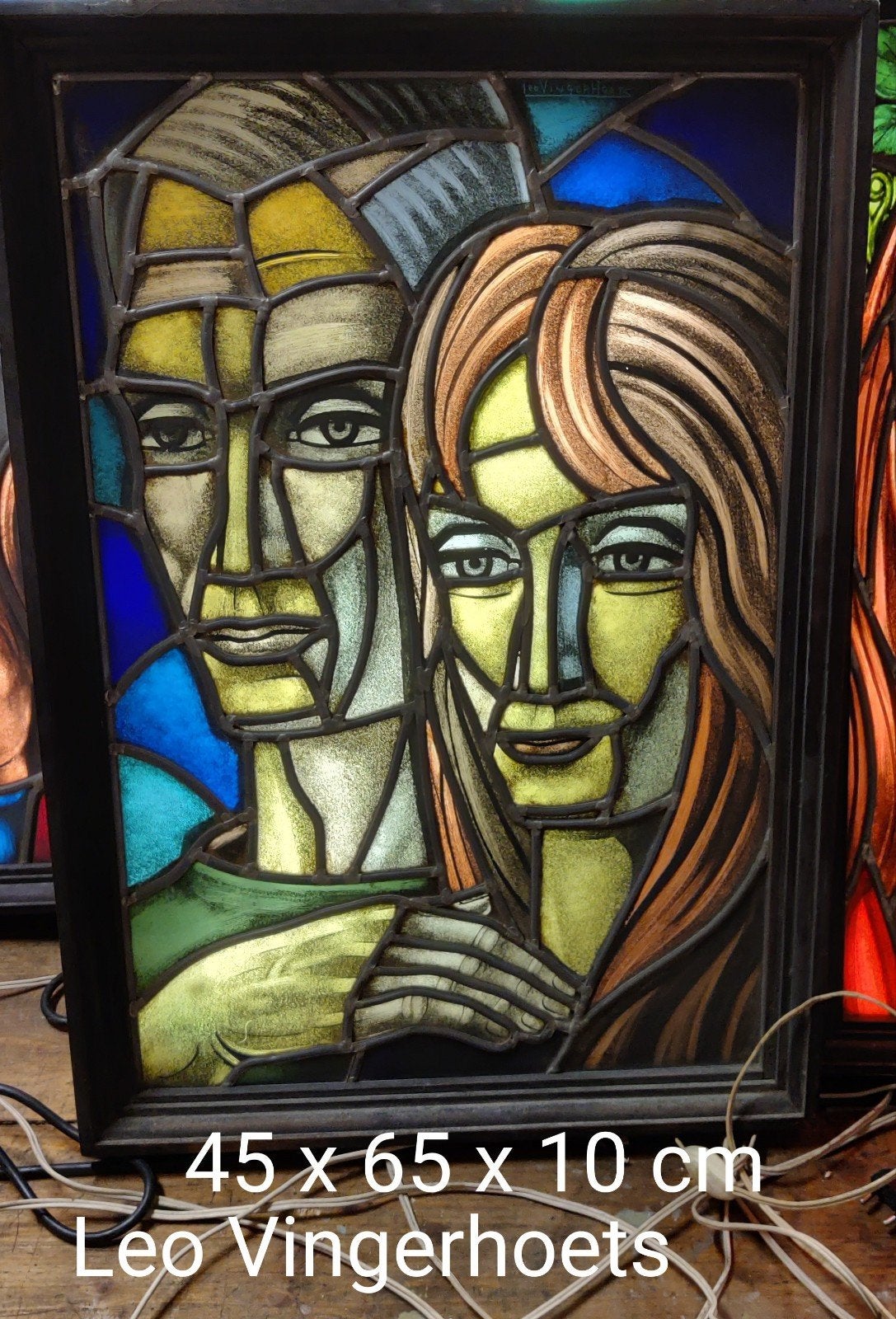Antiek gebrandschilderd glas in lood, Antiek en Kunst, Ophalen