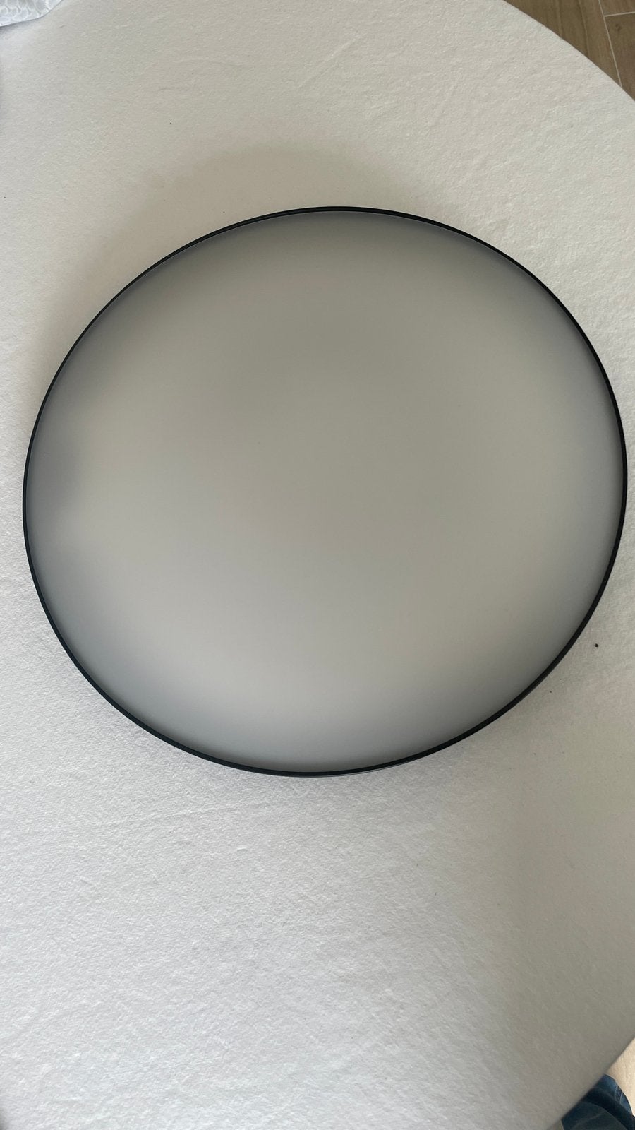 Plafonnier LED moderne noir Ø45 cm – Excellent état, Ophalen, Zwart, Design, LED