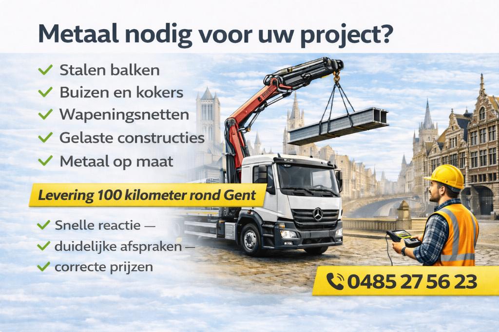 Metaal nodig? Snelle levering rond Gent, Services & Professionnels, Soudeurs & Travail du métal