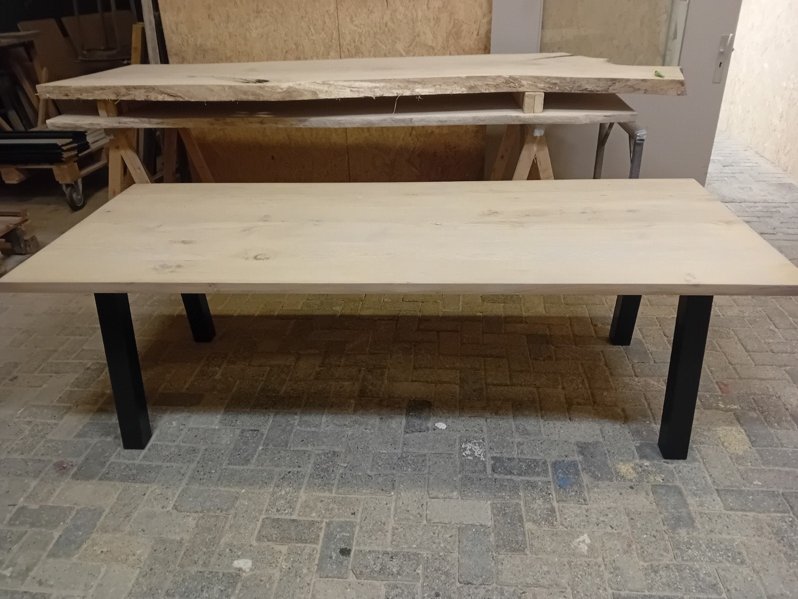 Eiken rustieke tafel | Nieuw direct Leverbaar, Ophalen, Nieuw, Eikenhout