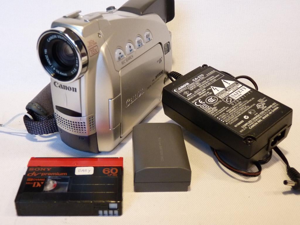 Canon MV600 MiniDV, accu, adapter, tas, handleiding, Audio, Tv en Foto, Gebruikt, Canon, Ophalen of Verzenden, 8 tot 20x