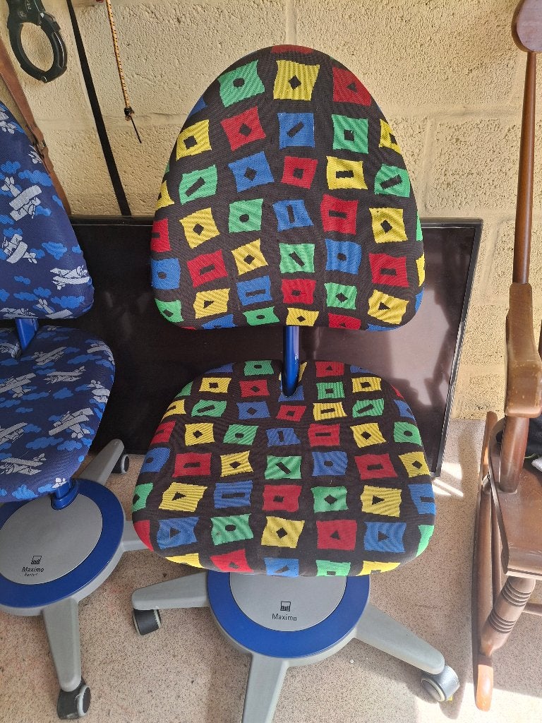2 chaises de bureau ergonomiques enfant Moll Maximo, Enlèvement, Utilisé, Bleu, Chaise de bureau