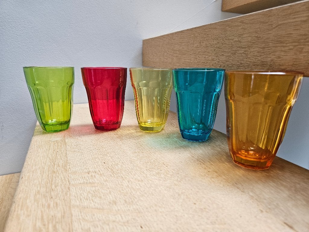 Set van 5 vintage Pasabahce 'Casablanca' waterglazen, Ophalen of Verzenden