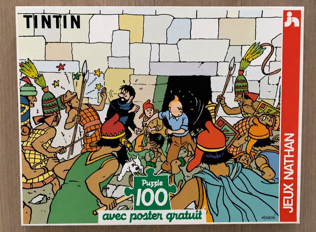 KUIFJE - puzzel De Zonnetempel + poster * 1992 * NIEUW, Verzamelen, Ophalen of Verzenden, Kuifje, Nieuw, Boek of Spel