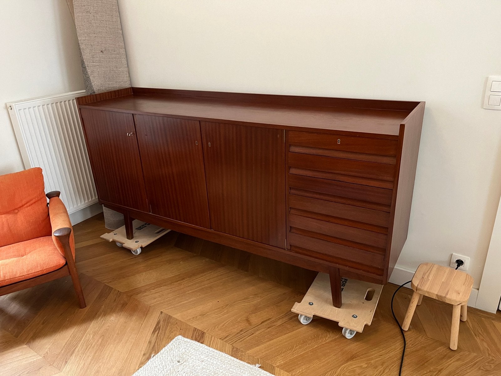Jos De Mey ‘Abstracta’ dressoir voor Van de Berghe Pauvers, Ophalen, Gebruikt, Met lade(s), 200 cm of meer