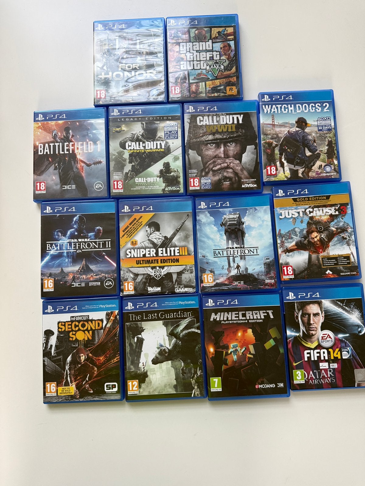 PS4 games lot – 14 games, Games en Spelcomputers, Ophalen, Zo goed als nieuw