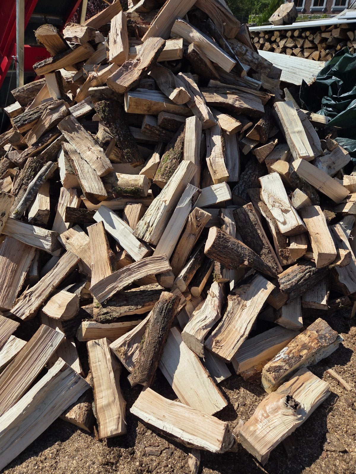 Une benne de bois chauffage, 3 tot 6 m³, Ophalen, Eikenhout, Blokken