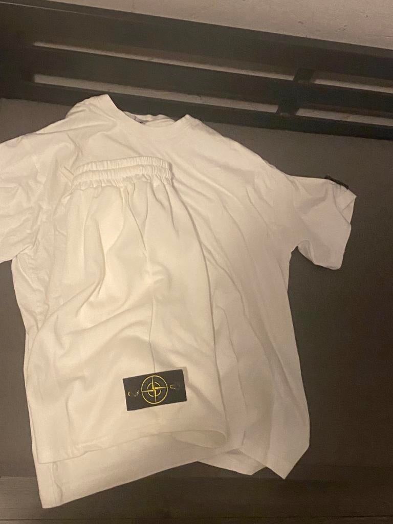 Witte stone island zomer set, Ophalen, Nieuw, Overige maten, Wit