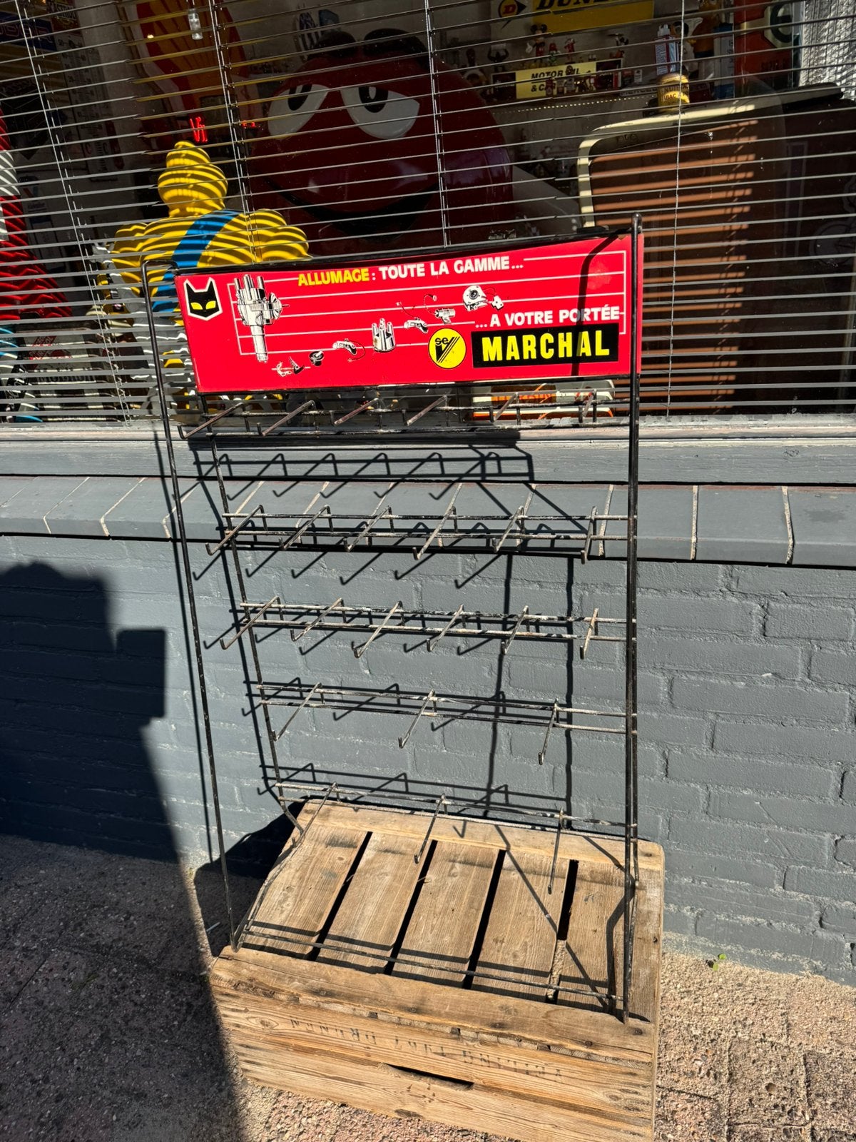 Groot Marchal garage reclame display, Ophalen, Reclamebord, Gebruikt, .