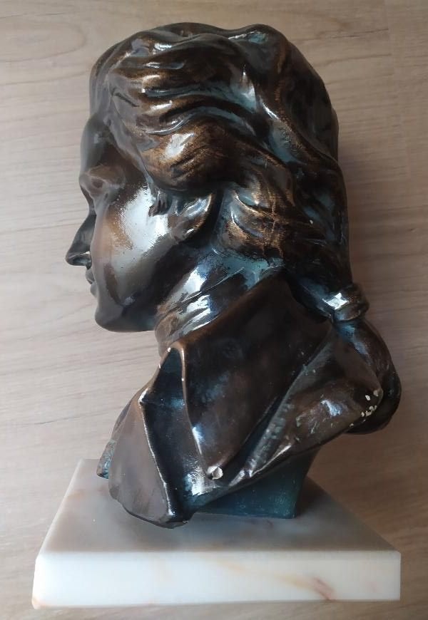 buste Mozart, Ophalen of Verzenden, Gips, Buste