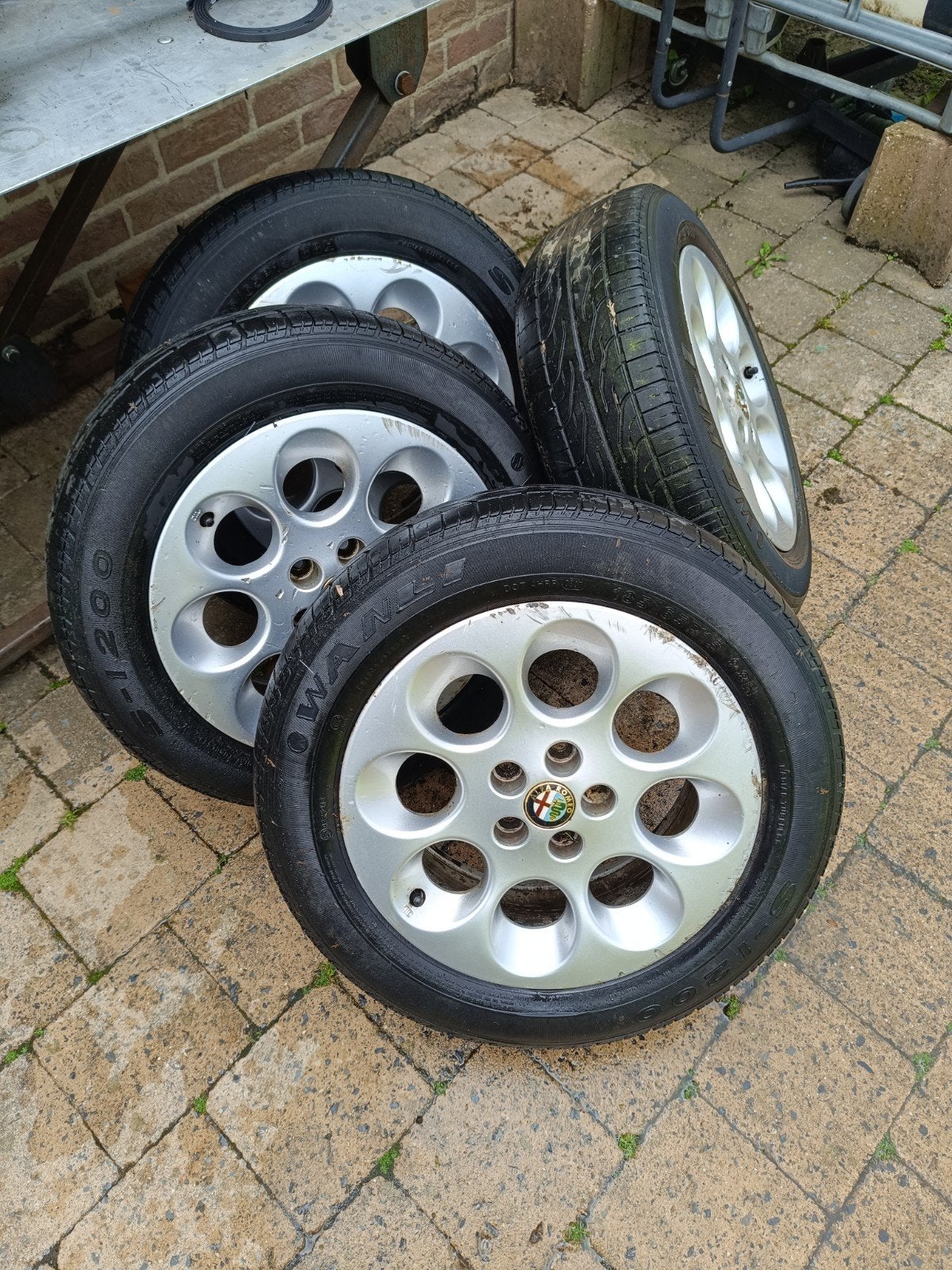 Jantes alfa Romeo 5x98, Autos : Pièces & Accessoires, Enlèvement, Utilisé, 15 pouces, Pneus et Jantes