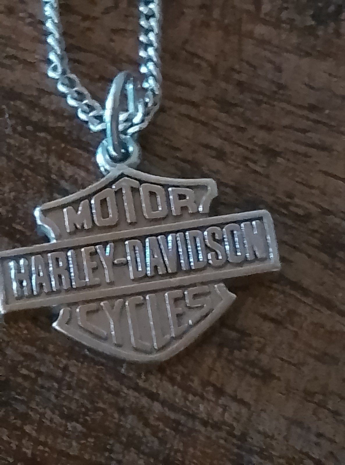 zilveren ketting met Harley Davidson hanger, Bijoux, Sacs & Beauté, Enlèvement