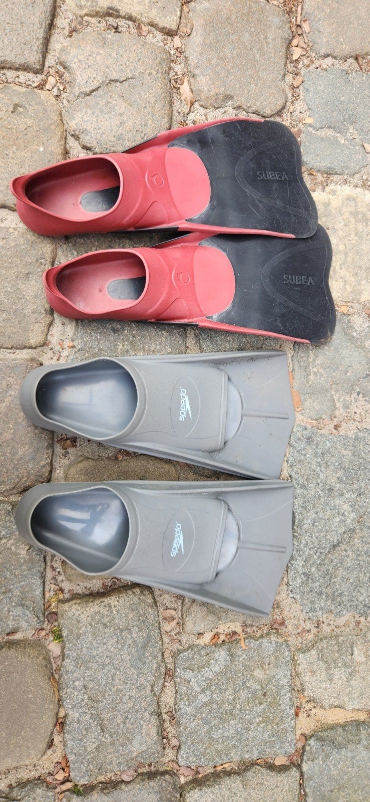 zwemvliezen korte speedo 45-46 en lange kinder subea 36-37, Ophalen, Gebruikt, Snorkelvinnen