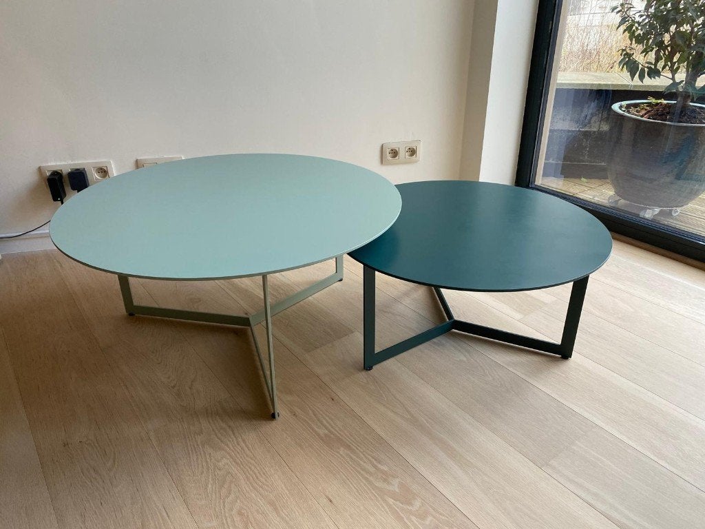 Lot de 2 tables de salon design Treku Kabi – Excellent état, Intemporel, Rond, Comme neuf, Enlèvement