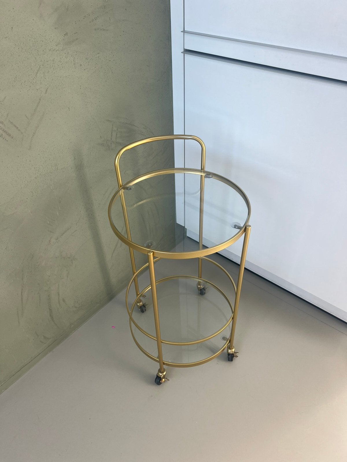 Barcart, Ophalen, Minder dan 55 cm, Metaal of Aluminium, Rond